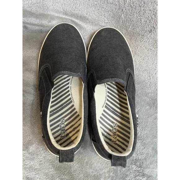 Taos Dandy Shoes Women's 7.5 Gray Charcoal Low Slip On Casual Comfort Sneakers - Picture 4 of 7